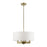 Livex Cresthaven 4 Light 18" Pendant/Chandelier, Brass/Off-white - 48784-01