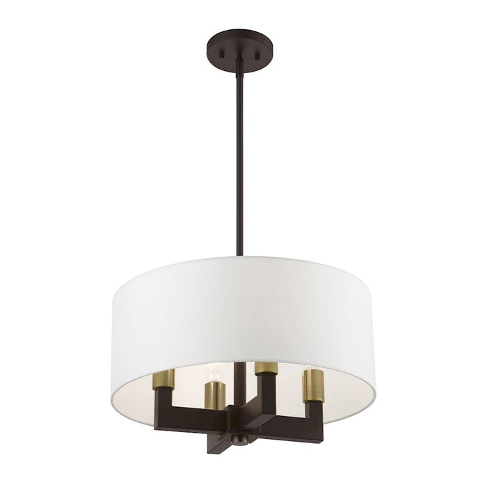 Livex Cresthaven 4 Light Pendant/Chandelier