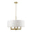 Livex Cresthaven 4 Light 24" Pendant/Chandelier, Brass/Off-white - 48786-01