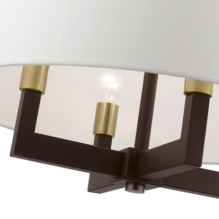 Livex Cresthaven 4 Light Pendant/Chandelier