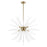 Livex Uptown 8 Light Large Foyer Chandelier, Brass/Acid Etched Rods - 48828-01