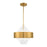 Livex Orenburg 8 Light Pendant, Brass/Brass Drum Shade/Crystal Rods - 48874-08