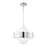 Livex Orenburg 8 Light Pendant, Nickel/Nickel Drum Shade/Crystal Rods - 48874-35