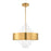 Livex Orenburg 10 Light Pendant, Brass/Brass Drum Shade/Crystal Rods - 48876-08