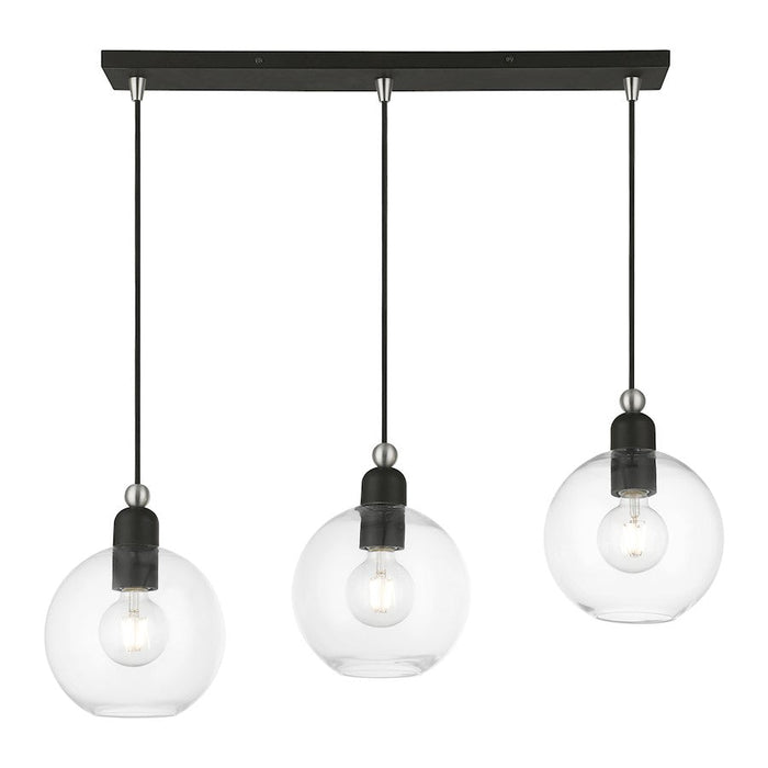 Livex Downtown 3 Light Sphere Linear Chandelier