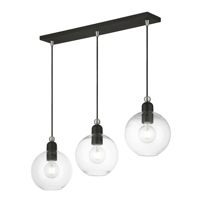 Livex Downtown 3 Light Sphere Linear Chandelier