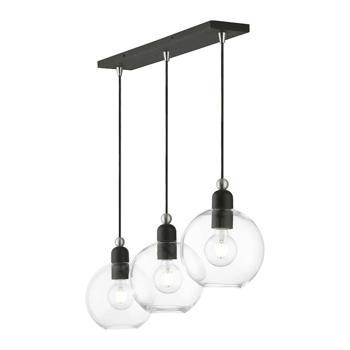 Livex Downtown 3 Light Sphere Linear Chandelier