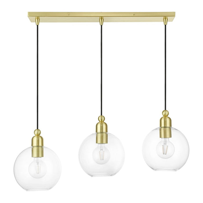 Livex Downtown 3 Light Sphere Linear Chandelier