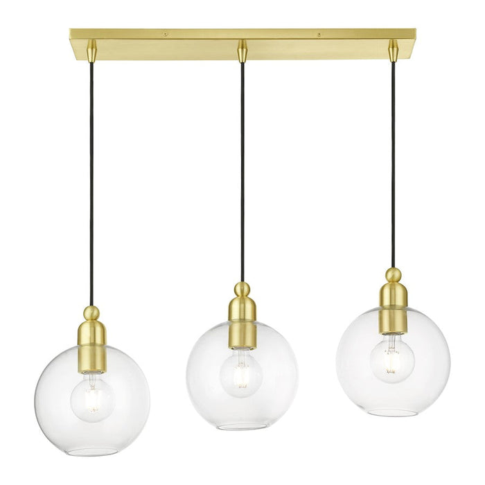 Livex Downtown 3 Light Sphere Linear Chandelier