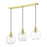 Livex Downtown 3 Light Sphere Linear Chandelier