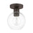 Livex Downtown 1 Light Sphere Semi-Flush Mount