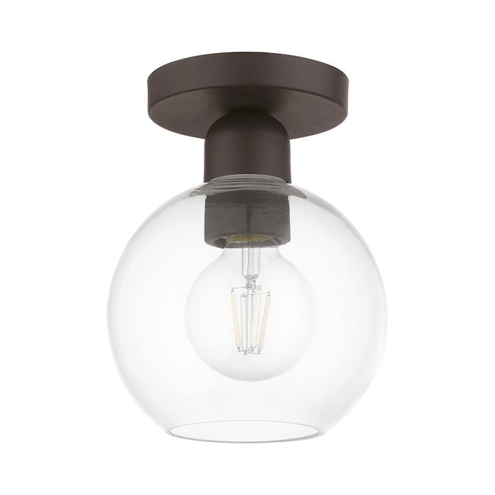 Livex Downtown 1 Light Sphere Semi-Flush Mount