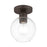 Livex Downtown 1 Light Sphere Semi-Flush Mount