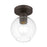 Livex Downtown 1 Light Sphere Semi-Flush Mount