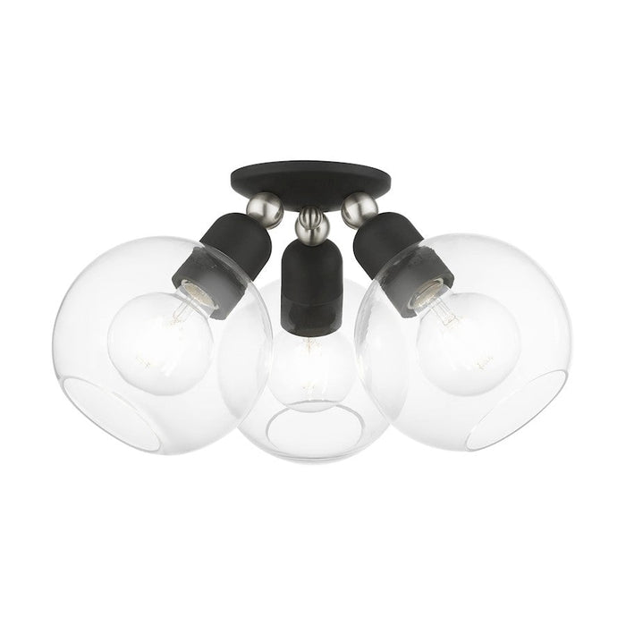 Livex Downtown 3 Light Sphere Semi-Flush Mount