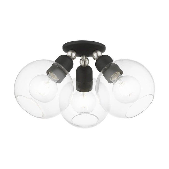 Livex Downtown 3 Light Sphere Semi-Flush Mount