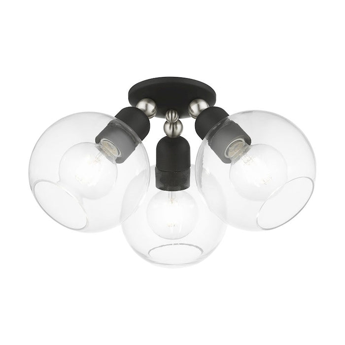 Livex Downtown 3 Light Sphere Semi-Flush Mount