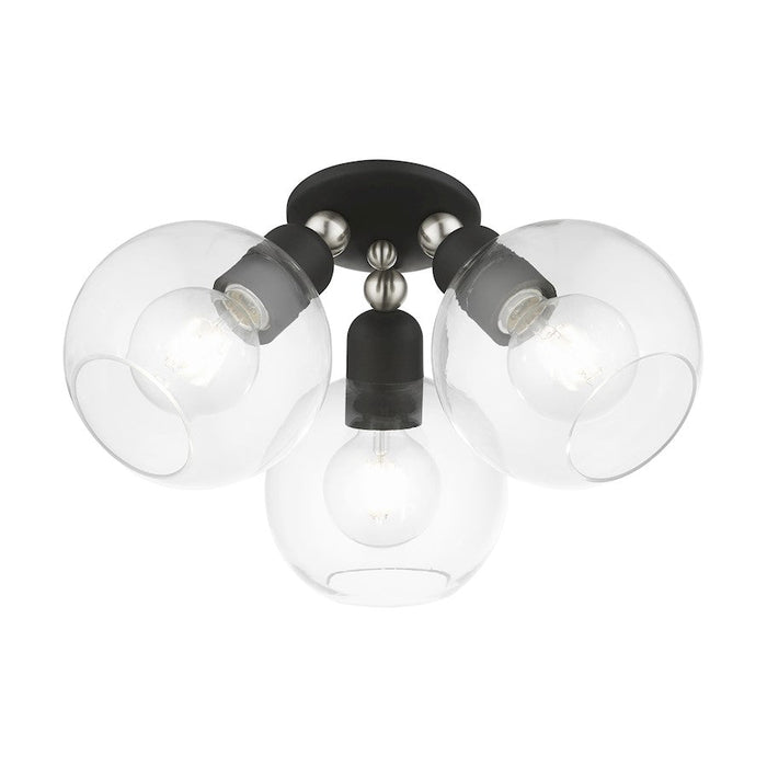 Livex Downtown 3 Light Sphere Semi-Flush Mount