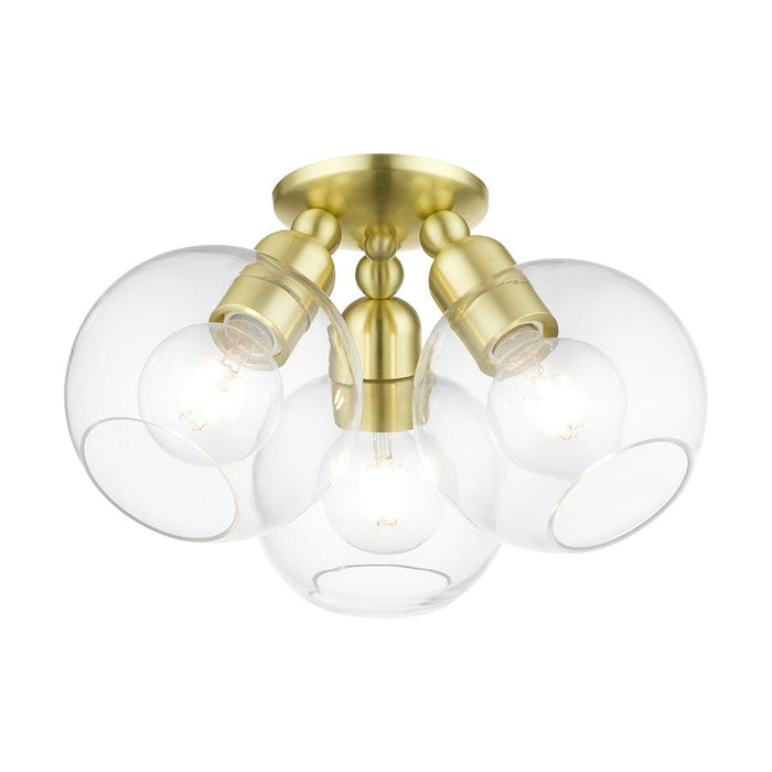 Livex Downtown 3 Light Sphere Semi-Flush Mount