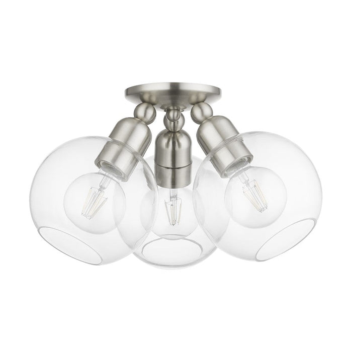 Livex Downtown 3 Light Sphere Semi-Flush Mount