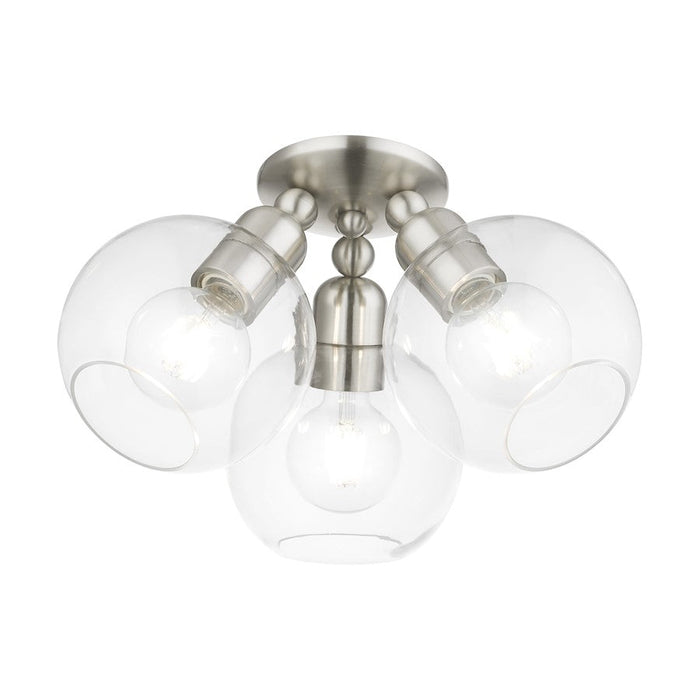 Livex Downtown 3 Light Sphere Semi-Flush Mount