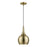 Livex Andes 1 Light Mini Pendant, Brass/Brass Steel/White - 49016-01