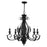 Livex Valencia 6 Light Large Chandelier, Shiny Black - 49066-68