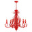 Livex Valencia 6 Light Large Chandelier, Shiny Red - 49066-72