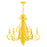 Livex Valencia 6 Light Large Chandelier, Shiny Yellow - 49066-82