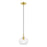 Livex Aldrich 1 Light 15" Pendant, Satin Brass/Polished Brass/Clear - 49088-12