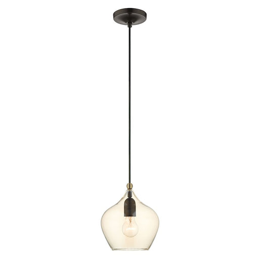 Livex Light Pendants 1 Light Pendant, Bronze/Brass/EP Champagne - 49089-92