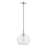 Livex Aldrich 1 Light Pendant, Brushed Nickel/Clear