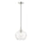 Livex Aldrich 1 Light Pendant, Brushed Nickel/Clear