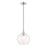 Livex Aldrich 1 Light Pendant, Brushed Nickel/Clear