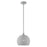 Livex Dublin 11" 1 Light Pendant, Gray/Nickel/Gray/White Inside - 49100-80