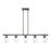 Livex Clarion 5 Light Linear Chandelier, Black Chrome/Clear - 49275-46