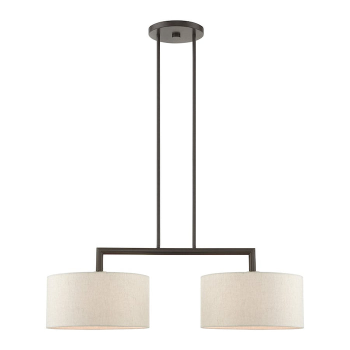 Livex Meridian 2 Light Linear Chandelier, English Bronze - 49292-92