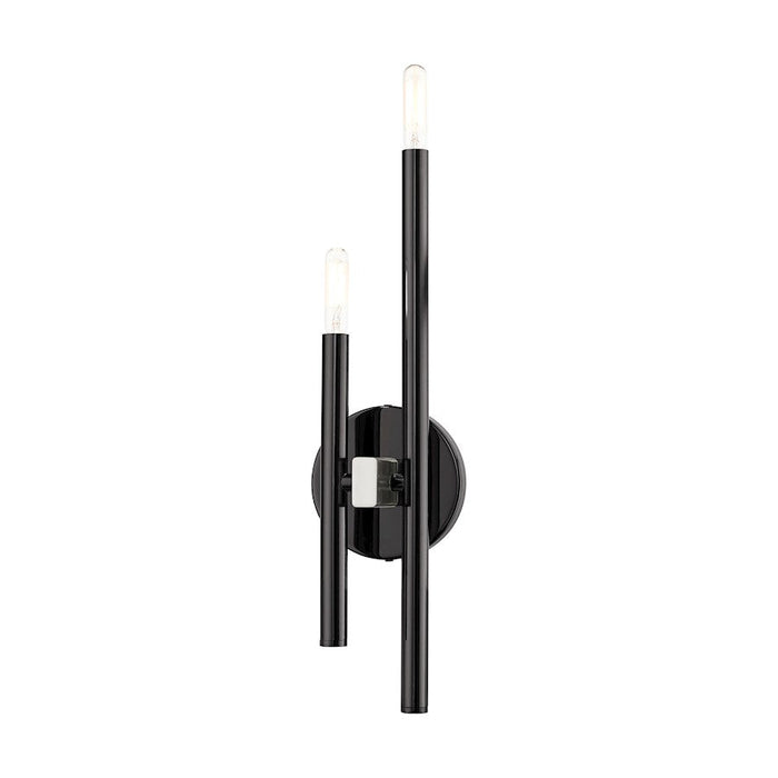 Livex Denmark 2 Light ADA Double Sconce, Black Chrome - 49342-46