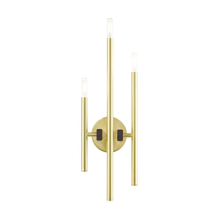 Livex Denmark 3 Light ADA Triple Sconce, Satin Brass - 49343-12