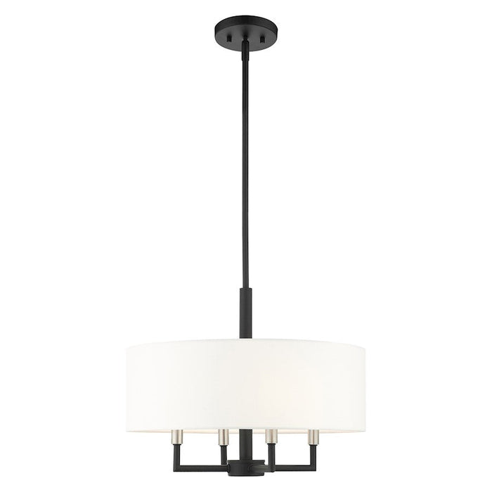 Livex Meridian 4 Light Pendant Chandelier, Black - 49374-04