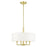 Livex Meridian 4 Light Pendant Chandelier, Satin Brass - 49374-12