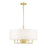 Livex Meridian 7 Light Pendant Chandelier, Satin Brass - 49376-12