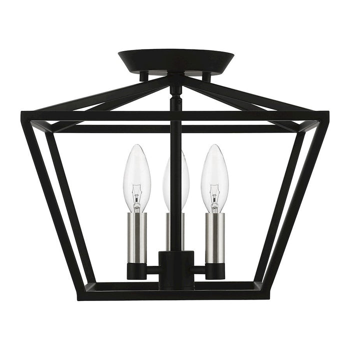 Livex Devonshire 3 Light Square Semi-Flush Mount