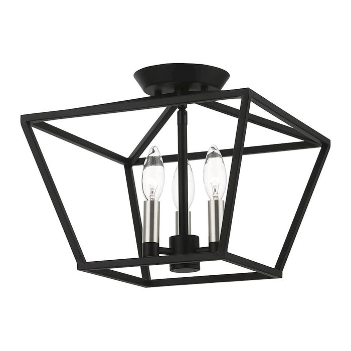 Livex Devonshire 3 Light Square Semi-Flush Mount