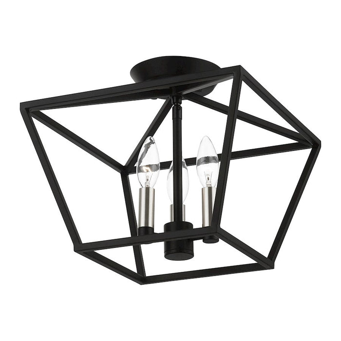 Livex Devonshire 3 Light Square Semi-Flush Mount