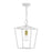 Livex Devonshire 1 Light Pendant Lantern, White/Satin Brass - 49432-03