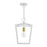 Livex Devonshire 1 Light Pendant Lantern, White/Satin Brass