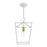 Livex Devonshire 1 Light Pendant Lantern, White/Satin Brass