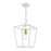 Livex Devonshire 1 Light Pendant Lantern, White/Satin Brass