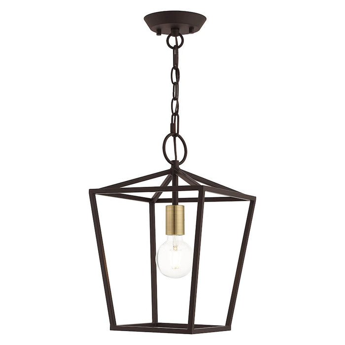 Livex Devonshire 1 Light Convertible Semi Flush/Lantern, Bronze - 49432-07